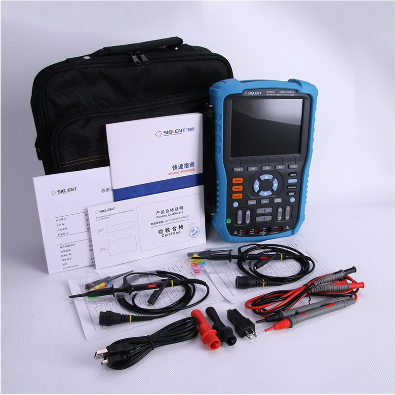 Siglent鼎阳便携示波表SHS820X双通道带宽200 MHz 采样率1G