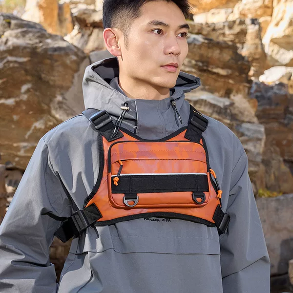 Tactical Vest Bag, Chest Bag, Multi-Functional Functional Cycling Workwear Vest, Backpack, Motorcycle Running Backpack