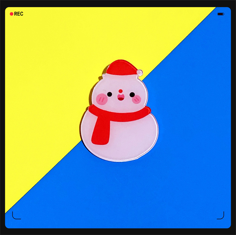 Creativo lindo Navidad broche estudiante de dibujos animados bolsa accesorios DIY pin Santa Claus insignia decoraciones