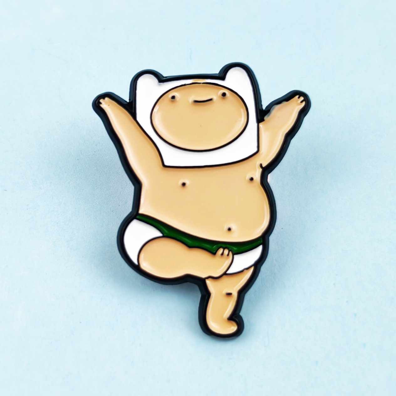 Personalidad lindo hombre gordo insignia alfiler transfronterizo ins dibujos animados aleación goteo aceite divertido villano vestido broche