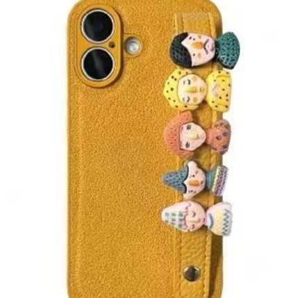 Pulsera de cuero de color sólido simple Huawei mate70pro patrón de pozo de luna Apple 16pro funda para teléfono móvil para 15/14p