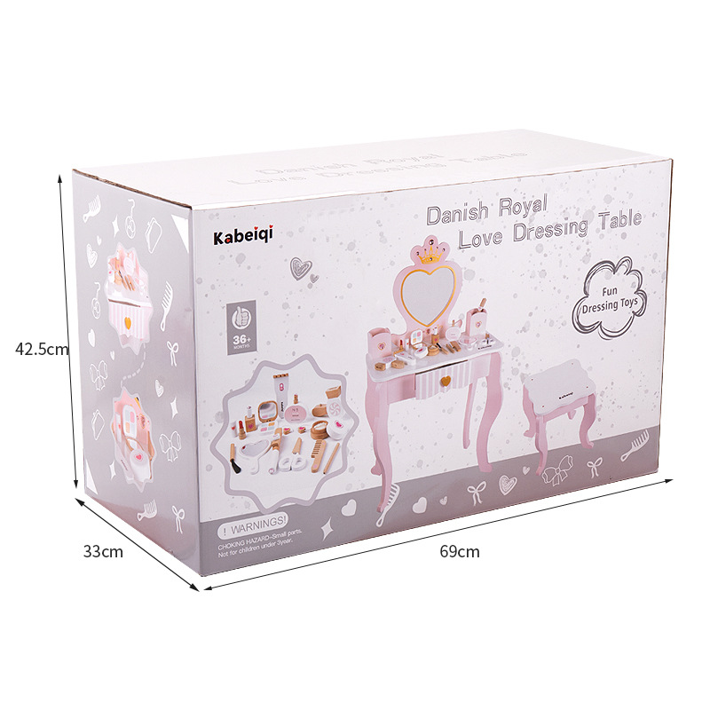 Amazon casa de juegos madera tocador juguete juego los niños educativos maquillaje niña regalo cumpleaños princesa
