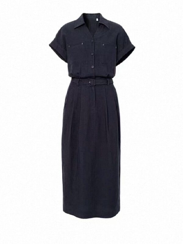 Mm Mai Mai 2026 New Summer Fashion Versatile Lapel Short-Sleeved Waist-Cinching Dress for Women 1H4990631 Mm Mai Mai 2026 New Summer Fashion Versatile Lapel Short-Sleeved Waist-Cinching Dress for Women 1H4990631