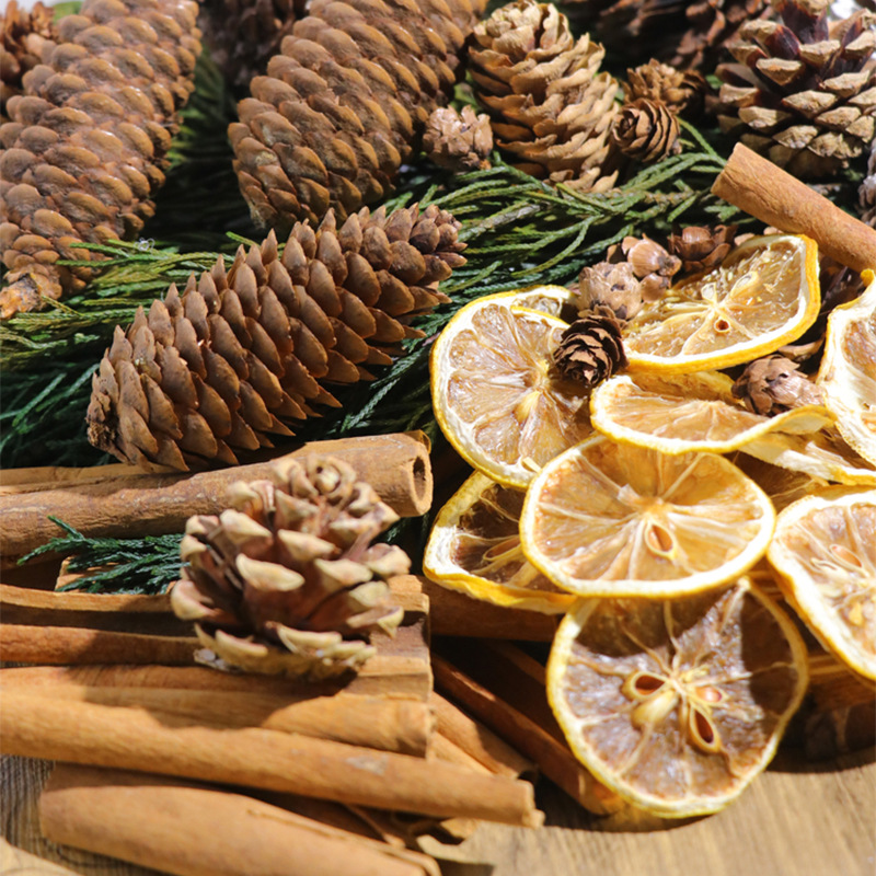 Natural Cinnamon Pineapple Lemon Slice Creative DIY Aromatherapy Candle Handmade Dried Flower Flameless Aromatherapy Material
