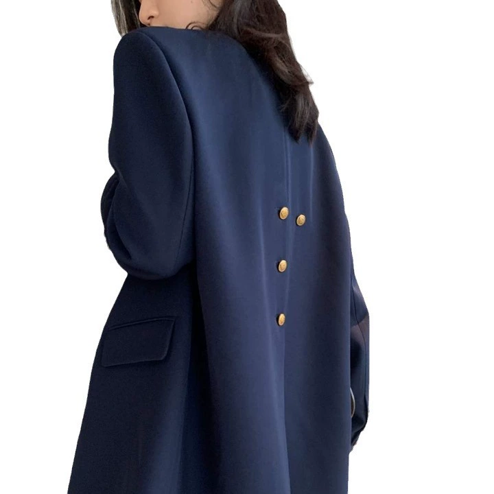 Костюм-юбка для женщин, plus size, западный стиль — тёмно-синий и тибетский синий, размеры L–5XL