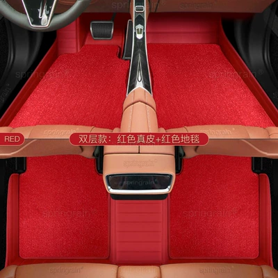 Suitable for Mercedes-Benz E300L: Modelə uyğun ayaqaltı - double-layerred-genuine-leather-plush-blanket