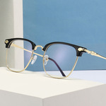 新款防蓝光平光镜半框金属框架眼镜 配近视眼镜框架厂家批发k6