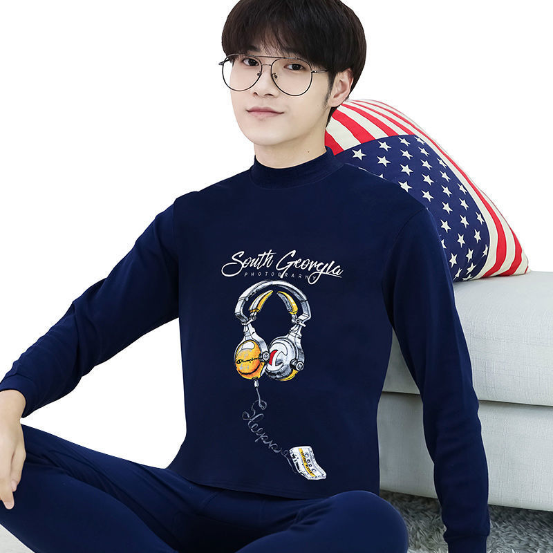 (미들 칼라) 네이비 이어폰