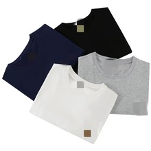 *夏季小彩马男士圆领t恤短袖修身纯棉刺绣RL休闲百搭运动纯色上衣