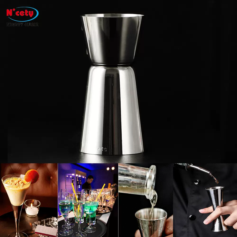定制不锈钢量杯调酒杯酒吧盎司杯调酒器量酒杯奶茶用品摇鸡尾酒