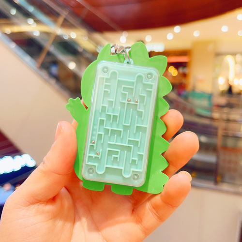 Creative Cute Brain-teaser Mini Maze Small Dinosaur Calculator Keychain Student Backpack Hook Small Gift Wholesale