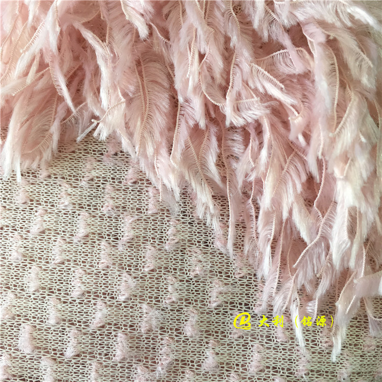现货 高仿羽毛绒 仿火鸡毛 羽妃绒 高仿羽绒毛 服装人造毛绒面料