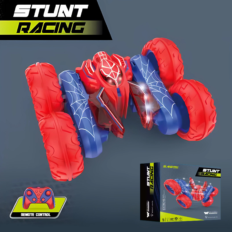 Aliexpress 360 ° vehículo de control remoto rotación de doble cara luces anti-caída vehículo todoterreno 2.4 mariposa vehículo de deformación de cuatro ruedas