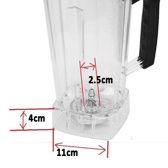 Mezclador de pared rota 2L taza de plástico con cuchillo y cubierta adaptada a BioloMix T5200 / T5300, etc. image 4