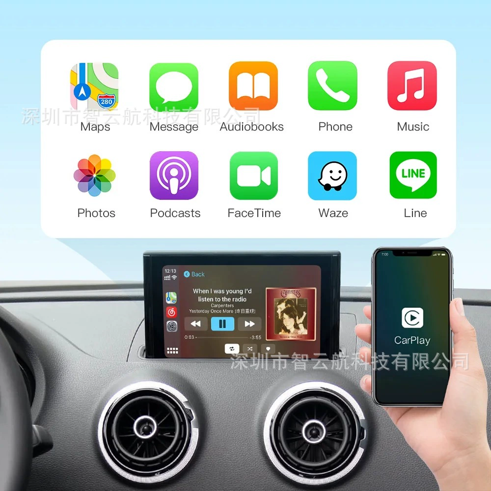 Беспроводной Apple CarPlay подходит для Audi A1 A3 A4 A5 A6 A8, модуля MMI