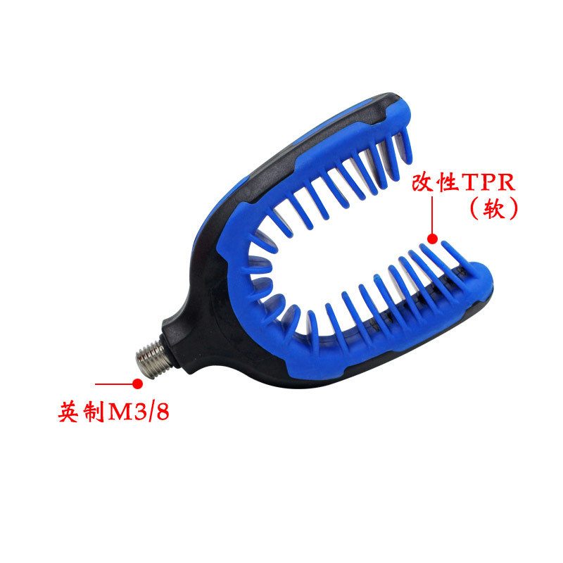 TPR de plástico recubierto de gran soporte de la cabeza Cruz espejo de estilo europeo pesca de silicona soporte cabeza alimentador accesorios de artes de pesca al por mayor de la fábrica