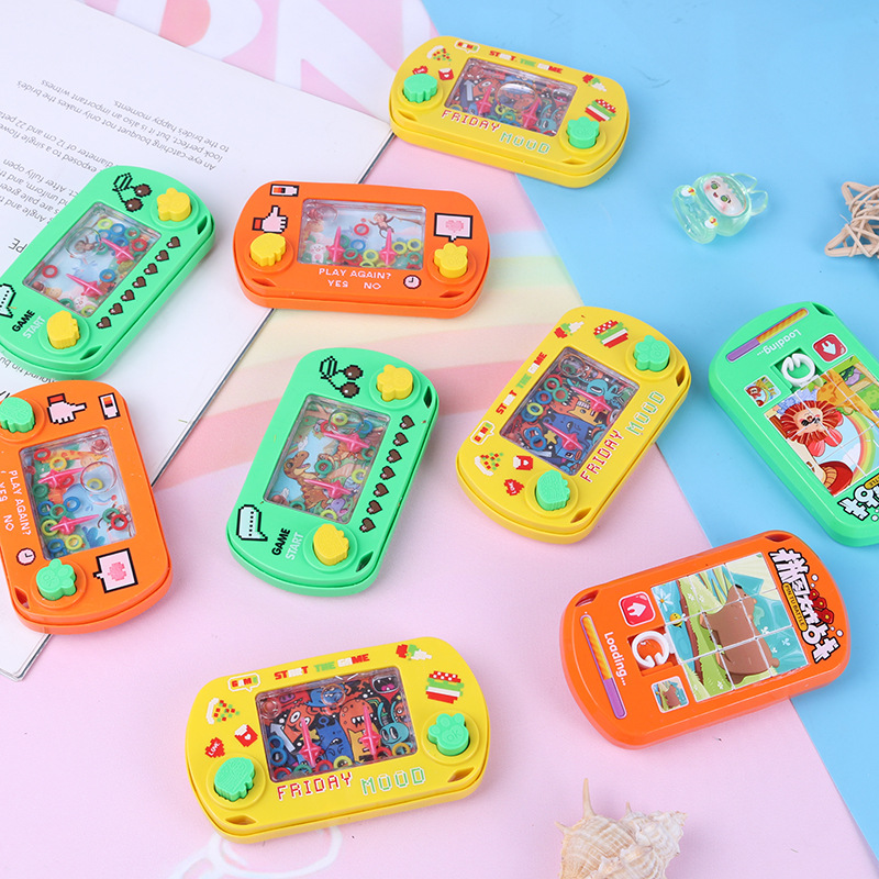 Huarong Road rompecabezas máquina de agua de anillo dos en uno máquina de juego de anillo de agua para niños juguetes para estudiantes al por mayor