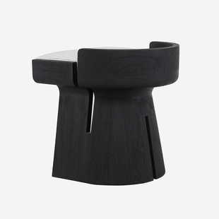 New Chinese Style Solid Wood Stool B&B Reception Leisure Stool Round Stool Model Room Creative Simple Fabric Stool Shoe Changing Stool