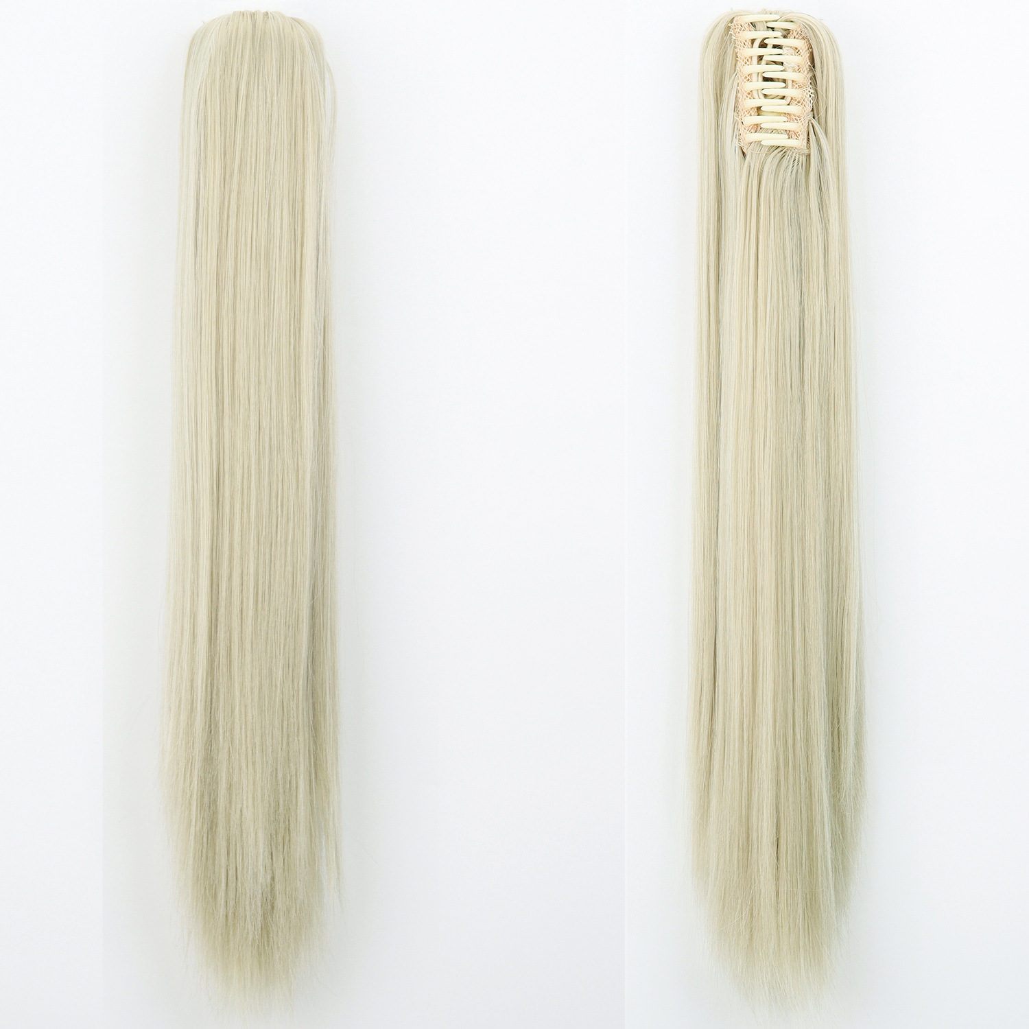 Dugi ravni sintetički rep s kopčom za kosu_voghion.com