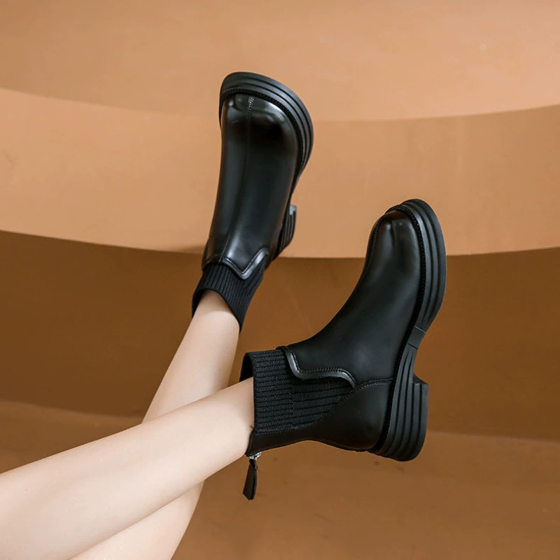 Martens, demi-season elastic trend low boots, shoes