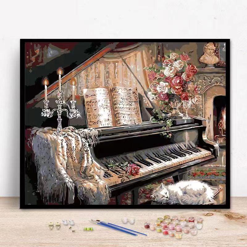 Pintura al óleo digital transfronteriza de Amazon relleno colorante pintura a mano pintura al óleo acrílica venta al por mayor TikTok puesto un envío