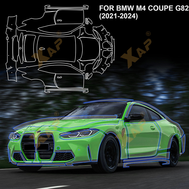 Cross-border exclusive for BMW M4 Coupe G82 21-24 TPU invisible paint protective film anti-scratch