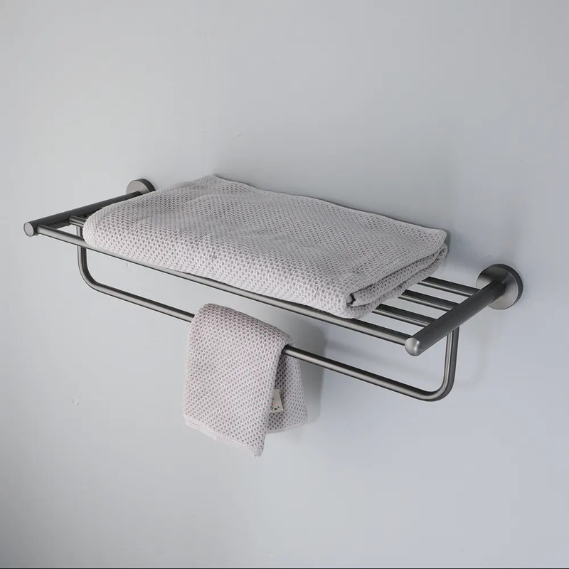 ガングレータオルラック 304 ステンレス鋼バスタオルラックホテルエンジニアリングトイレバスルーム収納ラックセット|undefined