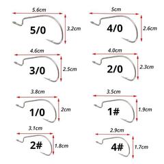 Wide belly crank hook 83206 punk lure hook soft bait soft worm mandarin fish hook Luya flat insect hook wholesale