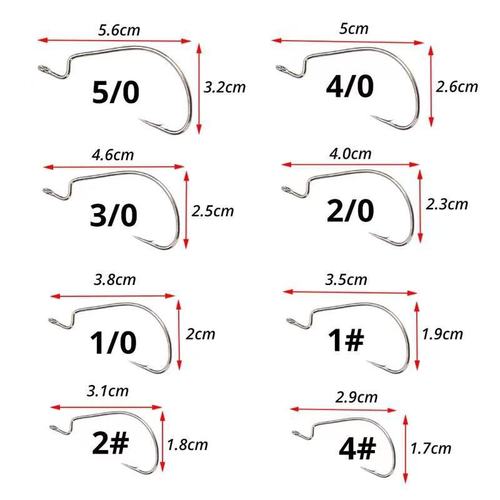 Wide belly crank hook 83206 punk lure hook soft bait soft worm mandarin fish hook Luya flat insect hook wholesale