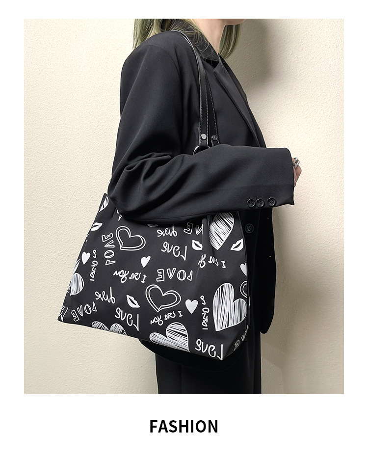 Damen Schultertasche Mit Muster Große Henkeltasche Als Shopper_voghion.com