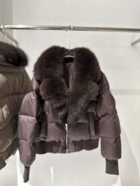Winter fashionable velvet down jacket