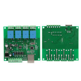 以太网12V网络继电器4通道低电平触发电器自动数据存储继电器模块