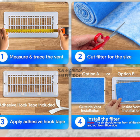 跨境亚马逊外贸烘干机干燥干衣机空气过滤棉过滤器滤网排风管接头