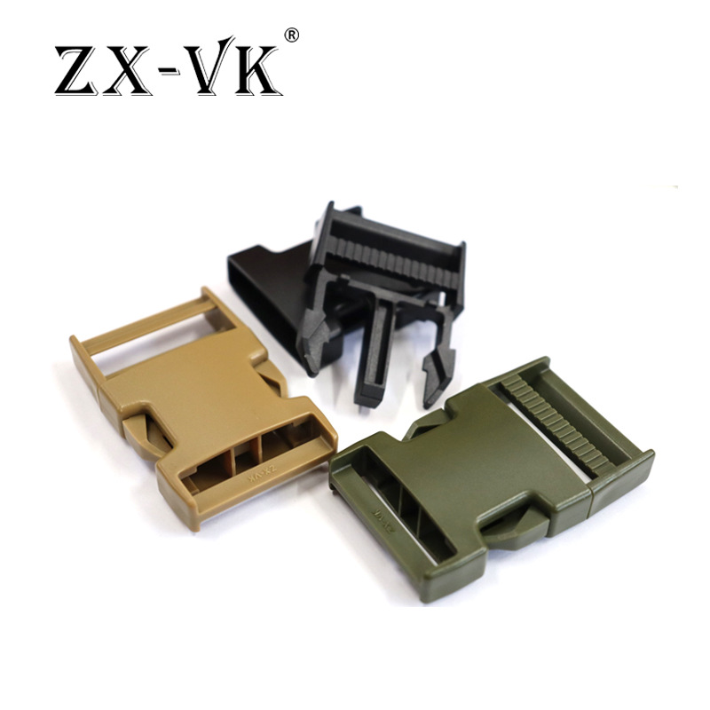 Fabricante 3,8 cm diámetro interior de plástico grueso hebilla cuadrada ejército hebilla verde correa de equipaje hebilla ajustable image 3