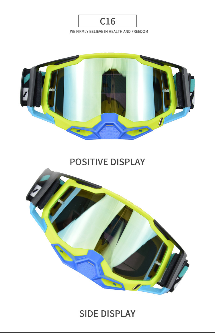 2023 New Colorful Motorcycle Windshields, High Definition Speed Windproof Sandproof, UV Resistant Off Road Helmet and_voghion.com