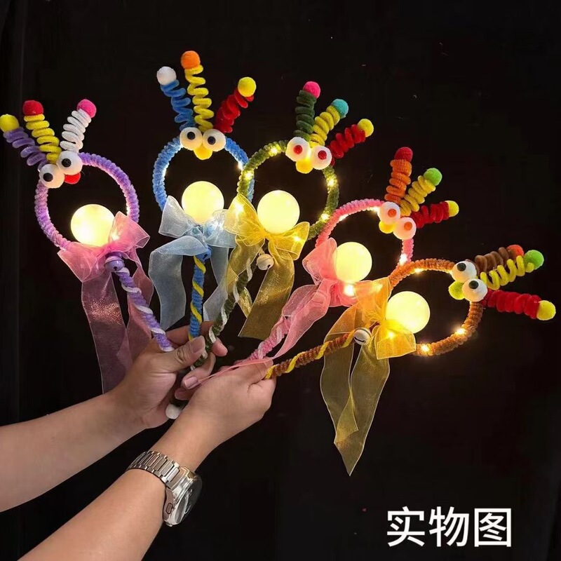 跨境新款热卖发光仙女棒扭扭棒手工造型发光卡通魔法棒地摊玩具|undefined