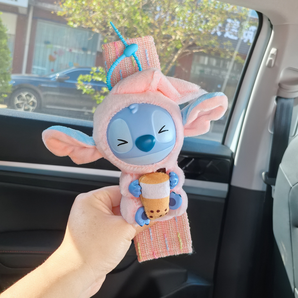 New Stitch Doll Car Seat Belt Shoulder Cover Car Decoration Anti-Stranglehold Anti-Wear Clothing Car Decoration