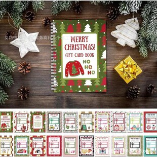 MERRY CHRISTMAS! GIFT CARD BOOK Hardcover & Durability Line