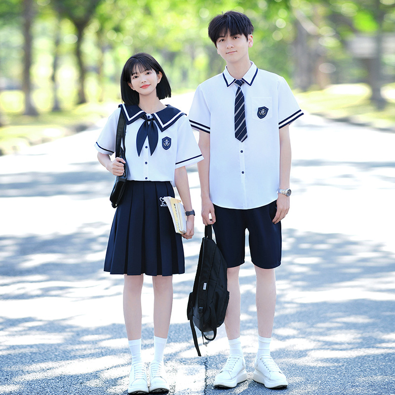 Junior High School Student Class Uniforms, Summer College-Style Shirts, Jk Uniforms, Performance Costumes, High School Graduation Adult Gowns, Graduation Photos