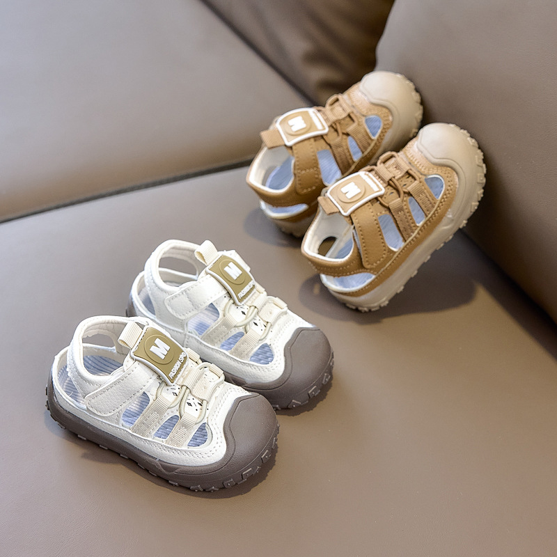 Zapatos de verano para bebés, sandalias de suela suave antideslizante para niños, zapatos de playa huecos y transpirables para niños. image 3