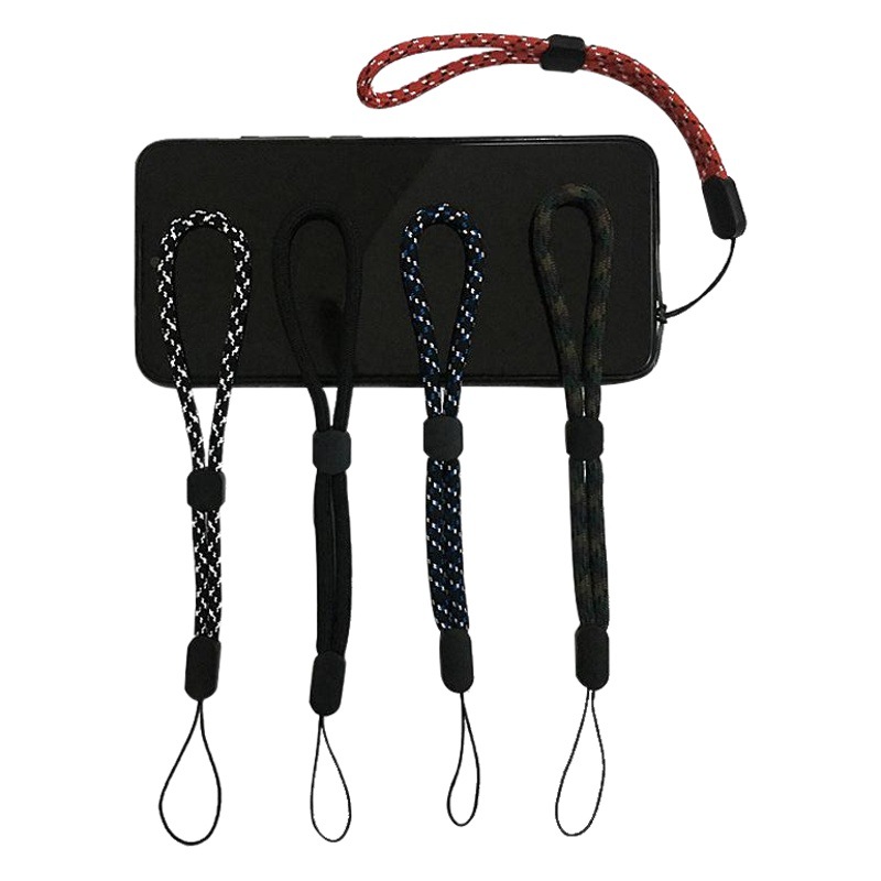 Cuerda ajustable para colgar teléfono móvil con embalaje, cuerda de muñeca redonda corta, intercomunicador, unidad flash USB, tarjeta de control de acceso de cámara antipérdida Bluetooth