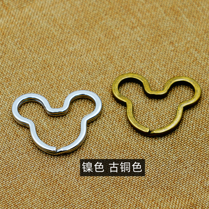 DIY配件异形 钥匙圈 miqi卡通钥匙扣 钥匙环81060 紧古铜色米