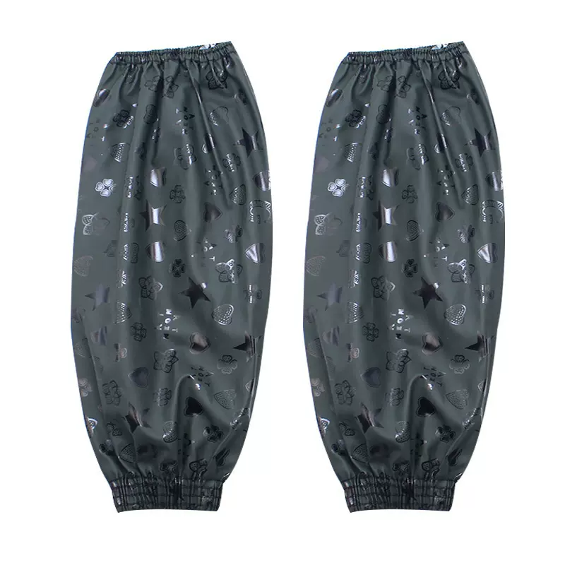 厂家批发防水防油PU袖套印花皮革套袖厨房工作劳保袖头成人男女