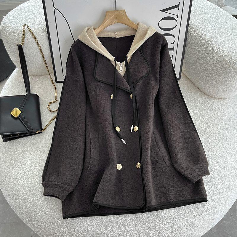 Women's original overstock, unbranded, export surplus, genuine items, autumn/winter new collection, faux two-piece knitted sweater coat Women's original overstock, unbranded, export surplus, genuine items, autumn/winter new collection, faux two-piece knitted sweater coat