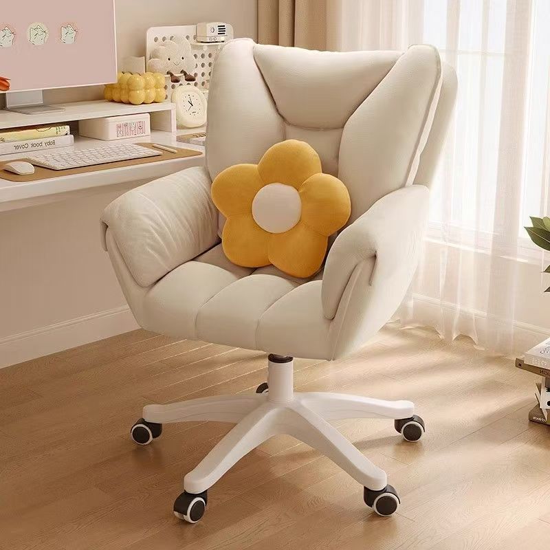 Computer Chair Home Comfortable Sedentary Back Chair Swivel Chair Girls Dormitory Makeup Chair Study Chair Bedroom Desk Chair