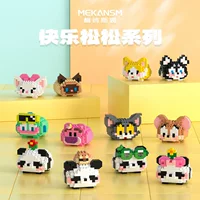 Lego, cartoon doll, constructor, toy, small particles, panda