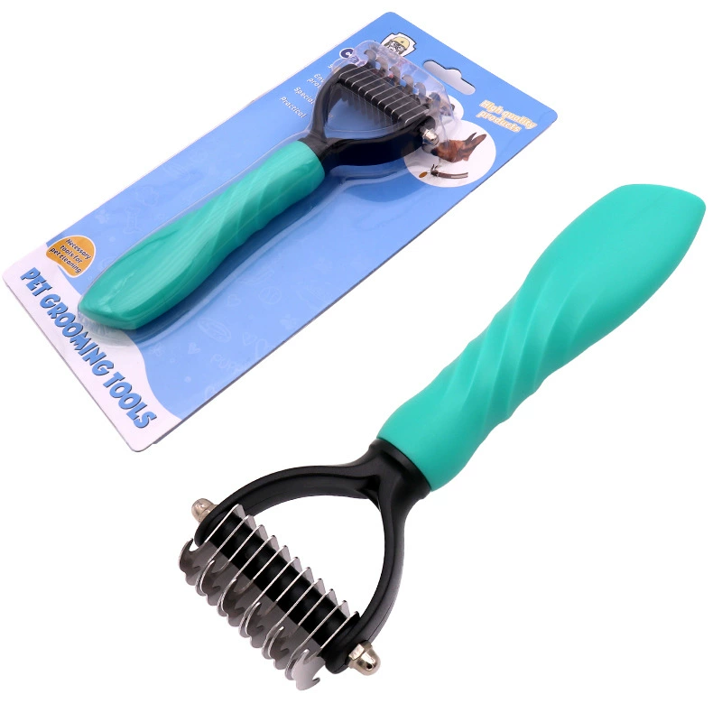 Новый продукт 2024 года — J010 [маленькая 11 зубьев] Расческа для завязывания домашних животных, расческа для домашних животных, инструменты для ухода за домашними животными