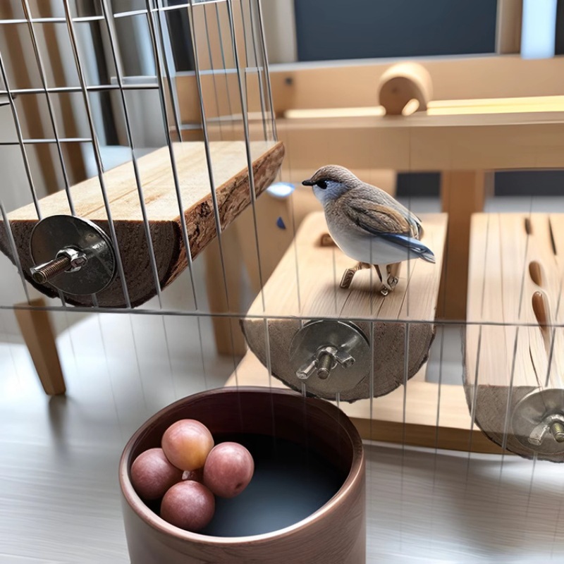 Plataforma de Salto de Madera para Loros de Abeto, Juguete para Aves y Ardillas image 4