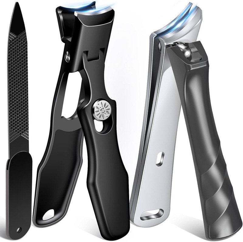 Cross-Border Nail Clippers Super Sharp Matte Stainless Steel Nail Clippers and Toenail Scissors with Nail File Iron Box Set
