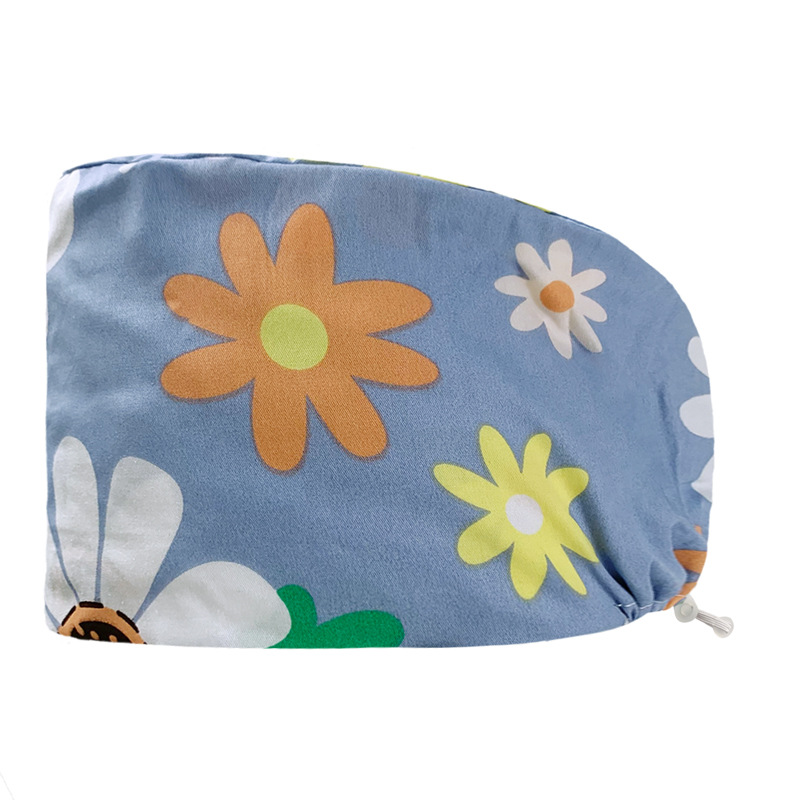 Tapa quirúrgica tapa de la enfermera femenina tapa redonda de algodón puro sala de operaciones tapa especial médico tapa de trabajo puntera transpirable hombres y mujeres